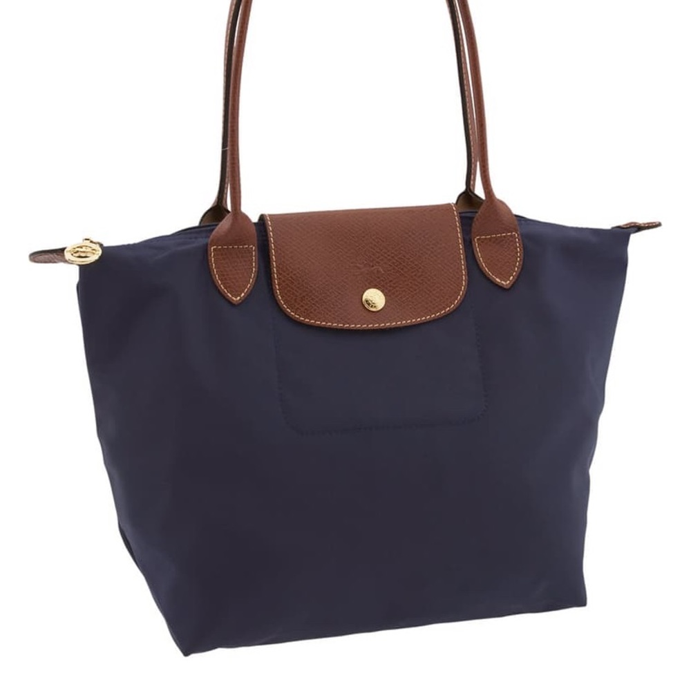 Longchamp Le Pliage Small Navy Tote